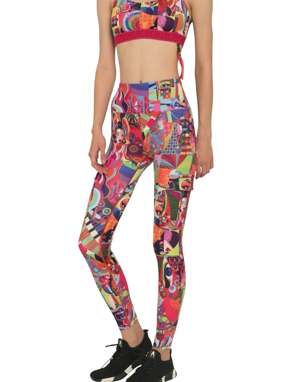Big-Big Makeup Print Utility Leggings size XS